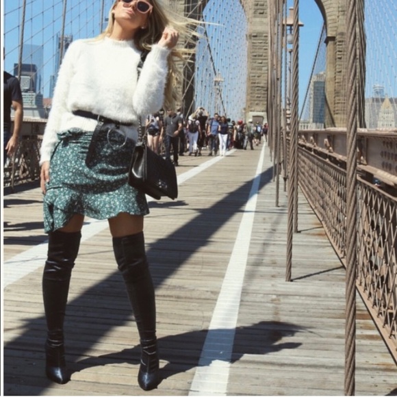 ZARA BLOGGERS FAV OVER THE KNEE VELVET BOOTS BRAND NEW WITH TAGS US 6.5 EUR 37 - Picture 8 of 14